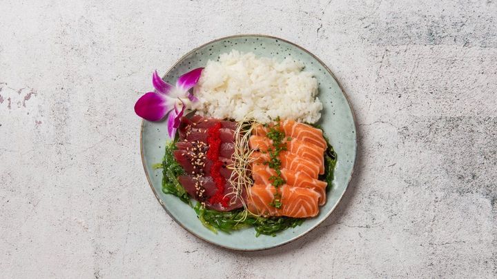 Sashimi med laks og tun